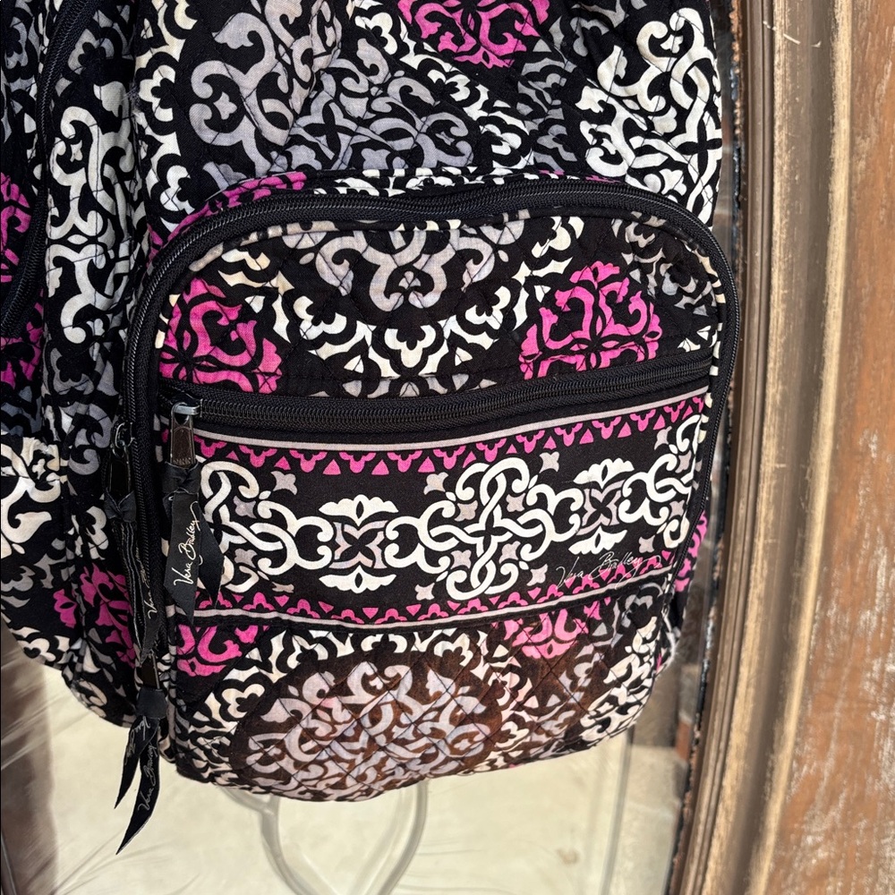 Vera Bradley Canterbury Magenta Campus Backpack - Picture 3 of 5